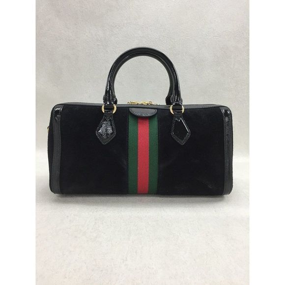 GUCCI Suede Off Dia GG Medium Shoulder Bag Shale Line - Picture 3 of 8